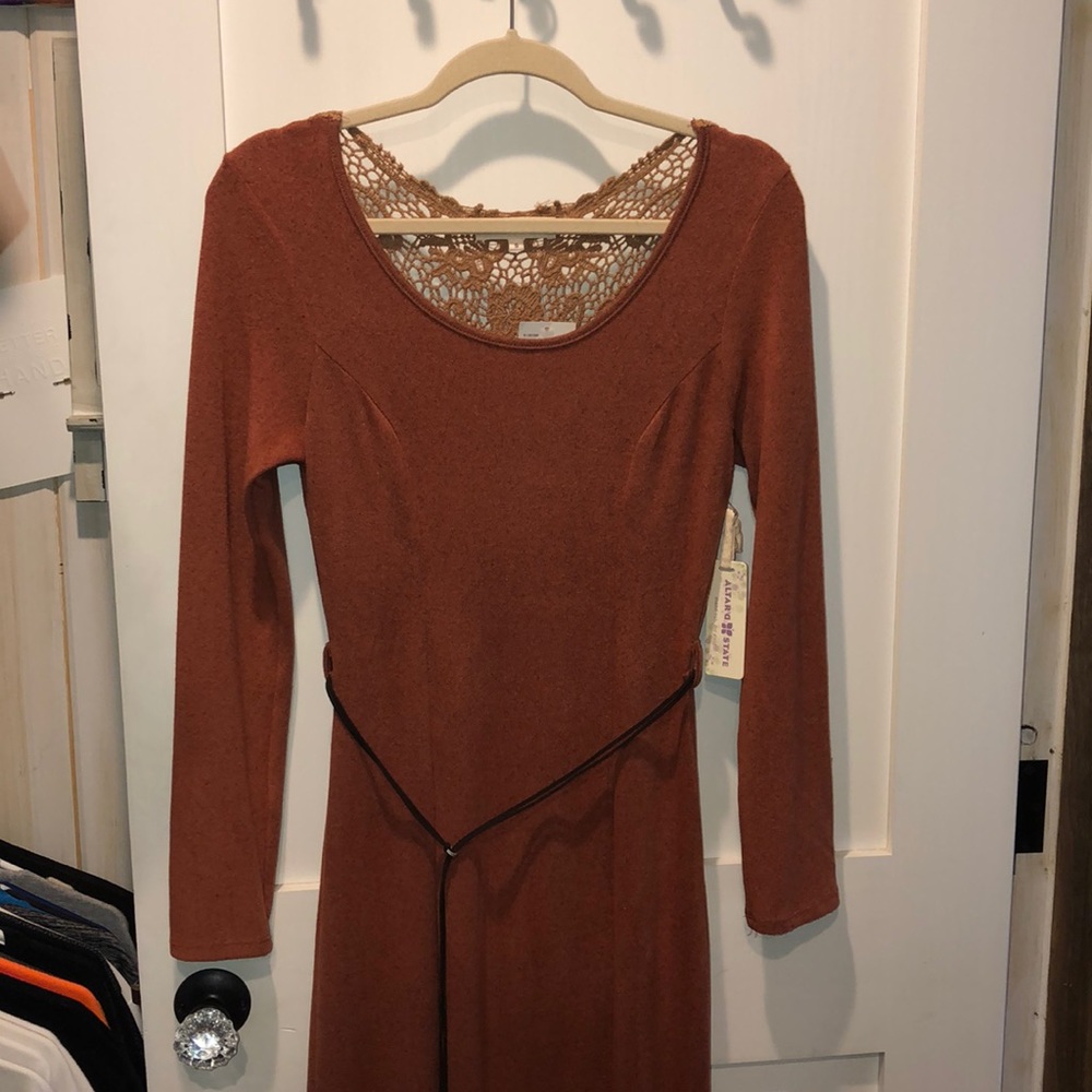 NWT Altar’d State Orange Long Dress